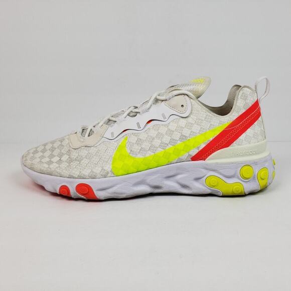 Nike React Element 55 Mens Size 13 White Crimson Volt Athletic Sneaker Shoes main image 5